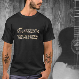 Music Artist Black und Tan Guitar T - Shirt