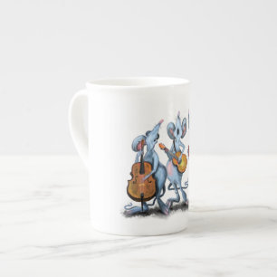Music Band Mouse Bone China Tasse