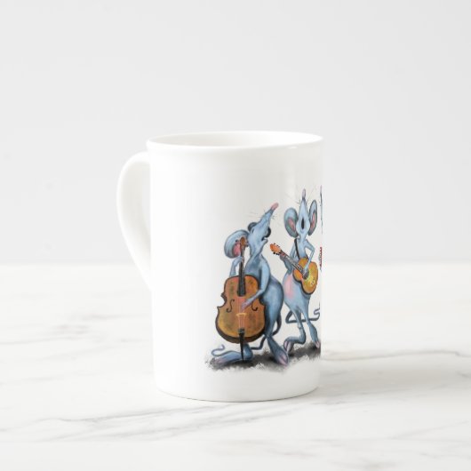 Music Band Mouse Bone China Tasse (Vorderseite Links)