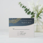 Music Bar Mitzvah Response Card RSVP Karte (Stehend Vorderseite)