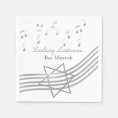 Music Bar Mitzvah Silver Serviette (Vorderseite)