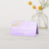 Music Bat Mitzvah Blue and Gold Sitzkarte Platzkarte (Vorderseite)