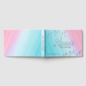 Music Bat Mitzvah Watercolor Foil Reisebuch Gästebuch (Voll)