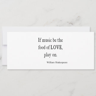 Music Be the Food of Liebe Shakespeare Quote Quote