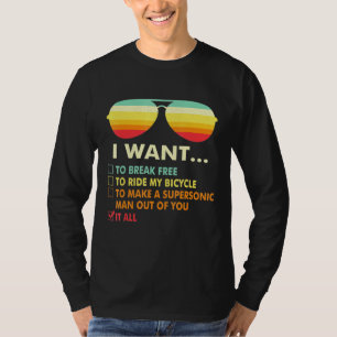 Music Bicycle Kostüm Wollte ich es alles T-Shirt