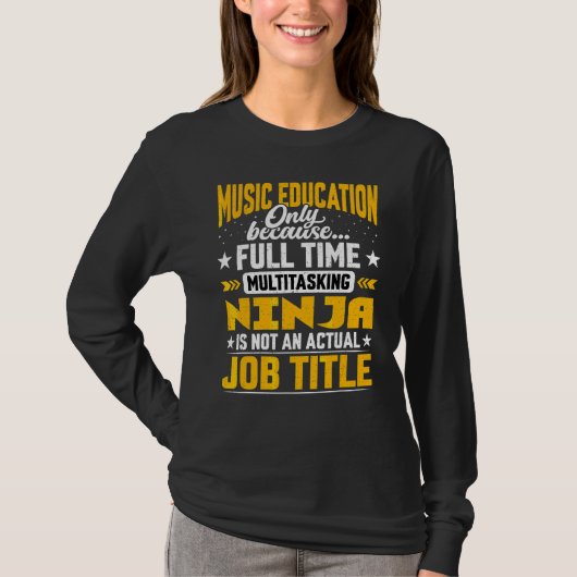 Music Bildung Job Titel Musikpädagoge Lehrer T-Shirt (Vorderseite)