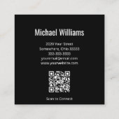 Music Bildung Treble Clef QR-Codelehrer Quadratische Visitenkarte (Rückseite)