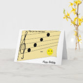 Music Birthday Card Karte (Gelbe Blume)
