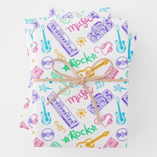 Music Birthday Party Geschenkpapier Set (Beispiel)