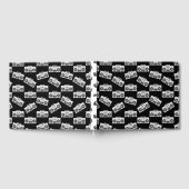 Music Boombox Print Art Muster Boomboxen Schwarz Gästebuch (Voll)