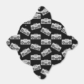 Music Boombox Print Art Muster Boomboxen Schwarz Geschenkschachtel (Ungefaltet)