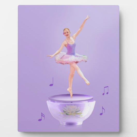 Music Box Ballerina individuell anpassbar Fotoplatte (Vorderseite)