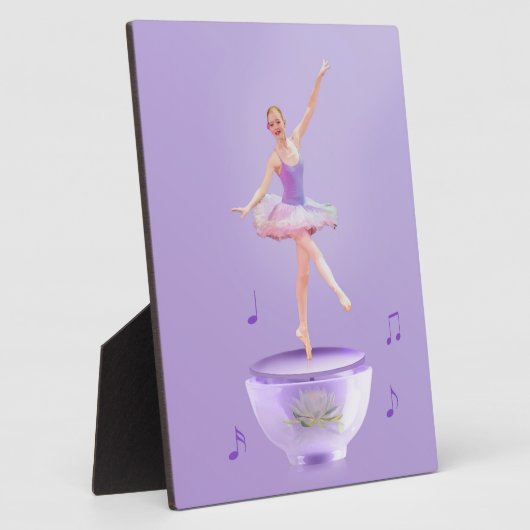 Music Box Ballerina individuell anpassbar Fotoplatte (Seite)