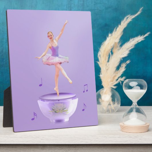 Music Box Ballerina individuell anpassbar Fotoplatte (Seite)