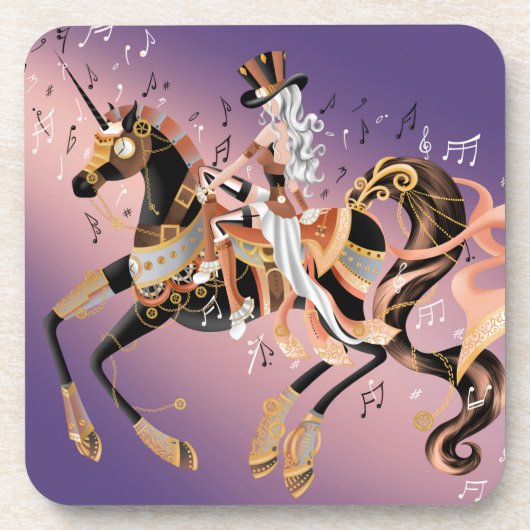 Music Box Lavander Plastic Untersetzer (Vorderseite)
