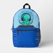 Music Boy, Happy Octopus DJ Party Bedruckter Rucksack (Vorderseite)