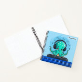 Music Boy, Happy Octopus DJ Party Notizblock (Innenseite)