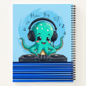 Music Boy, Happy Octopus DJ Party Notizblock (Rückseite)