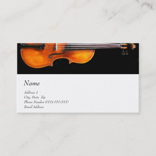 Music Business Card für Violine Visitenkarte (Vorderseite)