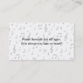 Music Business Card Visitenkarte (Rückseite)