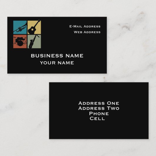 Music Business Card Visitenkarte (Vorne/Hinten)