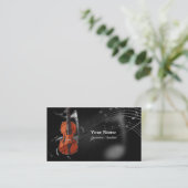 Music Business Card Visitenkarte (Stehend Vorderseite)