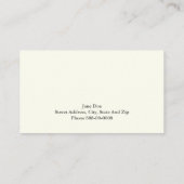 Music Business Card Visitenkarte (Rückseite)