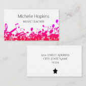 Music Business Cards Musiklehrer Visitenkarte (Vorne/Hinten)