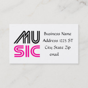 Music Business Cards Visitenkarte