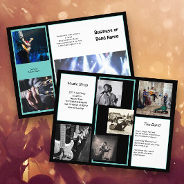 Music Business Trifold Photo Collage Flyer
