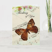 Music Butterfly Denken Sie an Sie Karte (Vorderseite)