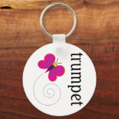 Music Butterfly Trumpet-Geschenk Schlüsselanhänger (Vorderseite)