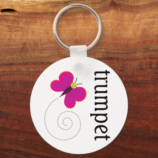 Music Butterfly Trumpet-Geschenk Schlüsselanhänger (Vorderseite)