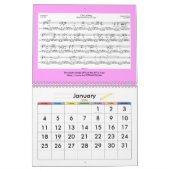 Music Calendar of 2026, Zodiac Year of the Horse Kalender (Jan 2026)