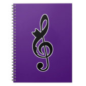 Music Cat Clef Notizblock (Vorderseite)
