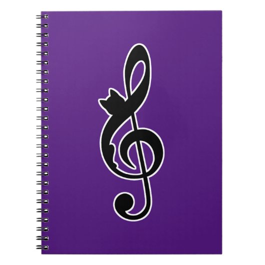 Music Cat Clef Notizblock (Vorderseite)