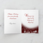 Music Christmas Card Red Feiertagskarte (Innenseite)