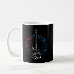 Music Circle Clef Musiknotens Gitarrist Gift Idee Kaffeetasse