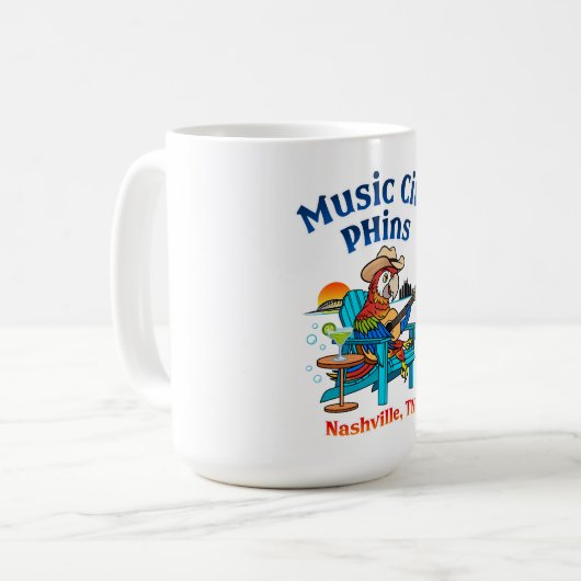 Music City Phins Coffee Tasse (Vorderseite Links)