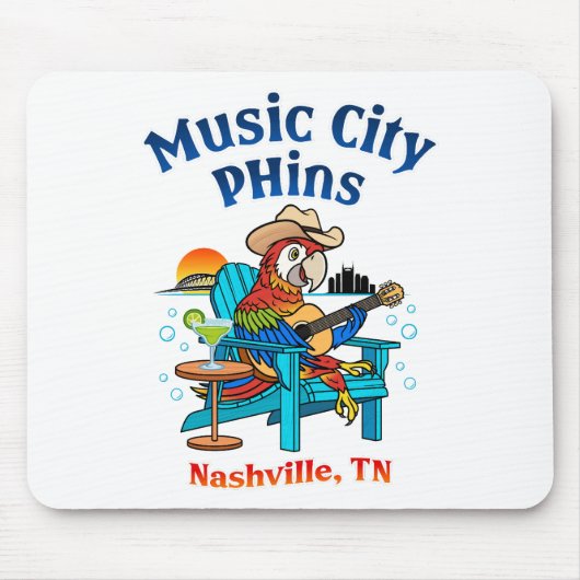 Music City Phins Mouse Pad Mousepad (Vorne)
