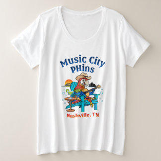 Music City Phins Women's Plus T - Shirt für die Ha
