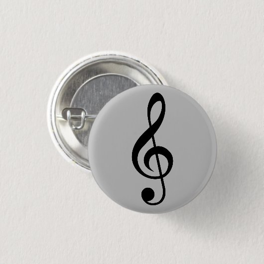 Music Clef Abzeichen Button (Vorne & Hinten)