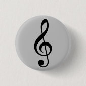 Music Clef Abzeichen Button (Vorderseite)
