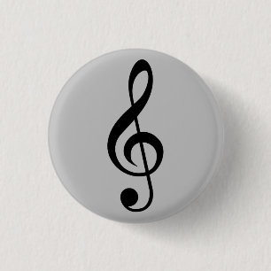 Music Clef Abzeichen Button