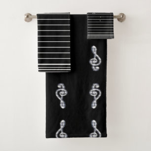 Music Clef Badhandtuch Set