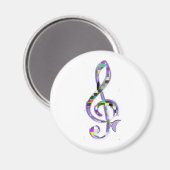 Music Clef G Magnet (Vorderseite/Rückseite)