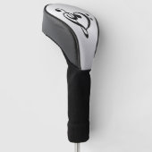 Music Clef Heart Golf Headcover (angewinkelt)