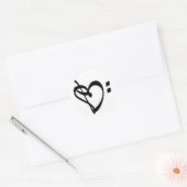 Music Clef Heart Sticker (Umschlag)