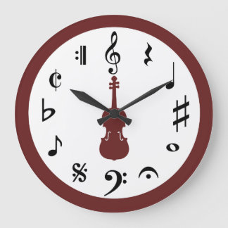 Music Clock Große Wanduhr