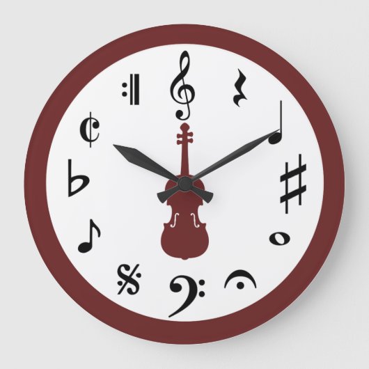Music Clock Große Wanduhr (Vorderseite)